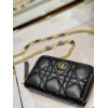 Dior caro wallet chain in black