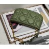 Dior caro tulip green yellow bag