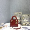 Lady Dior Patent Red leather 20cm