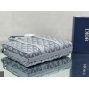 DIOR Lingot Briefcase gray CD diamond canvas bag