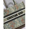 Dior Medium Book Tote Green Embroidery 36 Bag