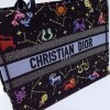 Dior Pixel Zodiac Embroidery Black Book Tote 36cm