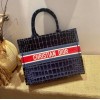 Dior Tote Book Blue Velvet 36cm