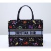 Dior Pixel Zodiac Embroidery Black Book Tote 36cm
