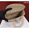 Dior beige beaded cannage embroidery bag