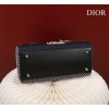 Dior Medium Lady Red Sun Satin with Bead Embroidery Bag