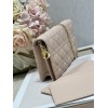 Dior caro wallet chain gold color beige