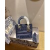 Dior Lady D-Lite Embroided Denim 24cm