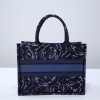 Dior Book To9te Blue Dior Roses Embroidery 36cm Bag