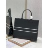 Dior tote book in black leather 41cm