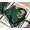 Dior lady patent ABC 20cm green