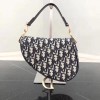 Dior Women Saddle Bag in Blue Canvas M0446
