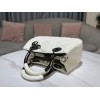 Dior Medium The Lady 95.22 white cannage quilted leather bag