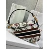 Fendi Saddle White Jardin Magique Embroidery Bag