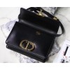 DIOR 30 MONTAIGNE CALFSKIN BAG BLACK