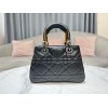 Dior The Lady 95.22 all black cannage quilted leather bag