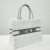 Dior Book Tote White Cannage Shearling 36cm