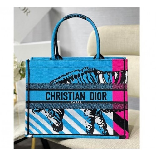 Dior Book Tote Blue Horse 36cm