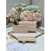 Dior caro wallet chain gold color beige