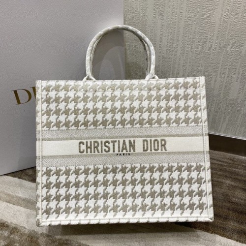 Dior book gold tone embroidery tote 41cm