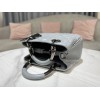 Dior The Lady 95.22 gray cannage quilted leather bag