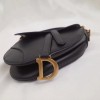 Dior saddle bag original leather black 20cm M0446