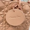 Dior lady D-joy Latte Diamond Motif Beige Bag