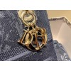 Dior Lady D-Lite Embroided Denim 24cm