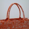 Dior Medium Book Tote Orange Reverse Embroidery