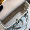 Dior large lady dior white lambskin 32cm bag
