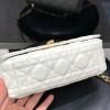Dior Caro Small White Bag 20cm