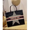 Dior Tote Book Emroided Blue Star 41 cm