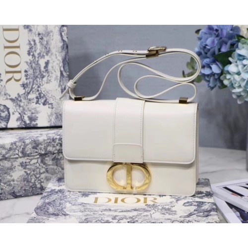 DIOR 30 MONTAIGNE CALFSKIN BAG WHITE