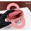 Dior micro lady metallic pink multicolor crystals bag