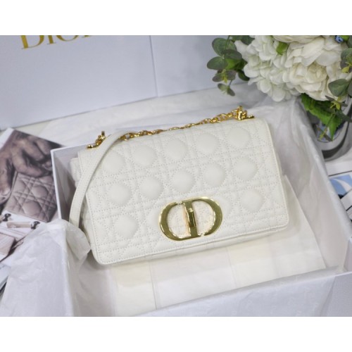 Dior Caro Medium White Bag 25cm