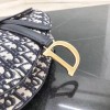 Dior Women Saddle Bag in Blue Canvas M0446