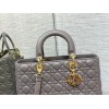 Dior large lady dior gray lambskin 32cm bag