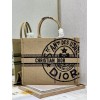 DIOR Book Tote Large Beige Jute Canvas 41cm