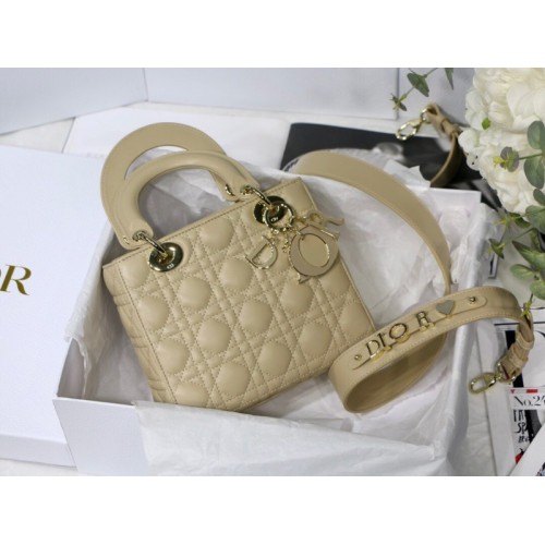 DIOR My ABCDIOR Lady Beige Lambskin Bag