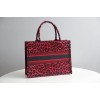 Dior Book Tote Red Mizza Embroidery 36cm