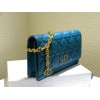 Dior caro blue shoulder bag