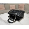 Dior Medium The Lady 95.22 all black cannage quilted leather bag