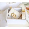 Dior 30 Montaigne White Mini Box Bag