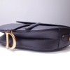 Dior saddle bag original grain leather black 25 cm