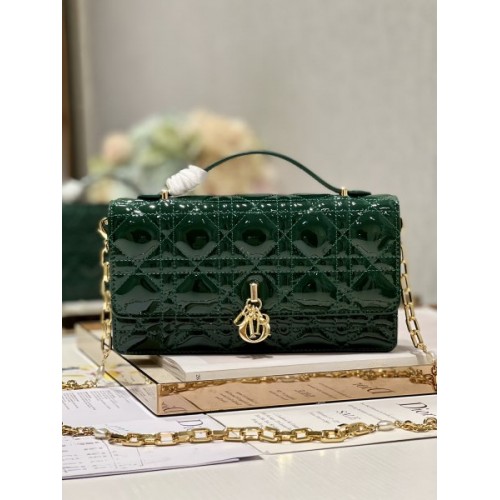 Dior Mini Miss Dior Green Lambskin Bag