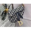 Dior saddle bag original leather black 20cm
