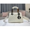 Dior The Lady 95.22 white cannage quilted leather bag