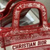 Dior book tote red mini bag