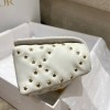 Dior Caro LuckyStar White Leather Bag