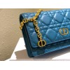 Dior caro blue shoulder bag